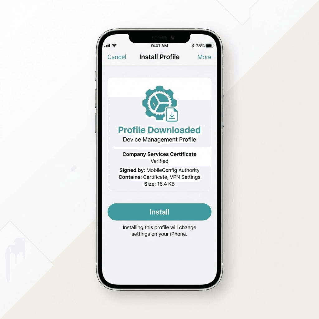 Minh họa thiết lập DNS bảo mật trên iOS / iPadOS